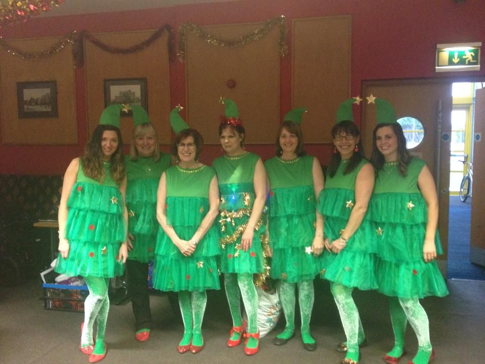 A phot of staff at St David's Bradbury Day Centre in Edinburgh dressed as Christmas elves