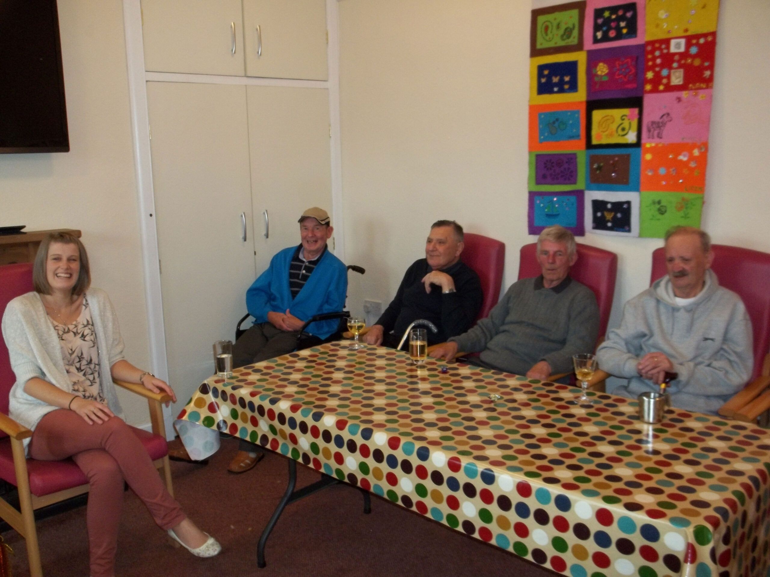 A photo of elderly men from St David's Bradbury Day Centre in Edinburgh